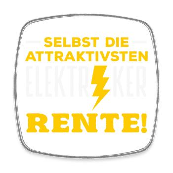 Elektriker Gehen In Rente - Viereckiger Kühlschrankmagnet - Weiß - Vorne