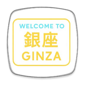 Welcome to Ginza - Magnet carré - blanc - Devant