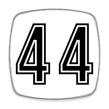 44 Number Symbol - Square fridge magnet - white - Front