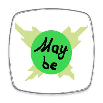May be – Grüner Kreis Grafik - Viereckiger Kühlschrankmagnet - Weiß - Vorne