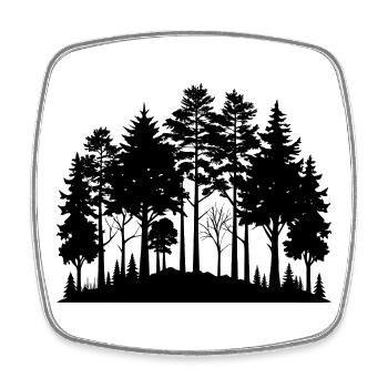 Lisière forestière - Magnet carré - blanc - Devant
