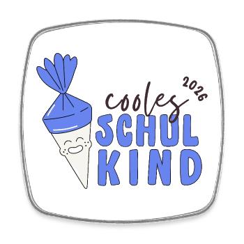 Schulkind 2026 Einschulung Geschenk Erstklässler - Viereckiger Kühlschrankmagnet - Weiß - Vorne
