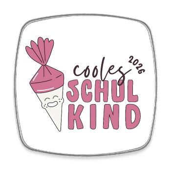 Schulkind 2026 Einschulung Geschenk Erstklässler - Viereckiger Kühlschrankmagnet - Weiß - Vorne