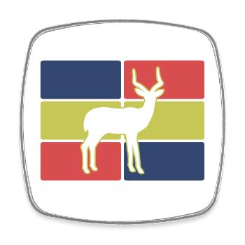Antelope Africa Safari - Square fridge magnet - white - Front