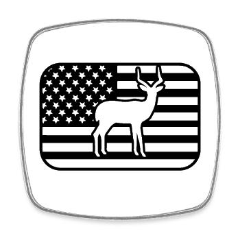 Drapeau Antelope USA - Magnet carré - blanc - Devant