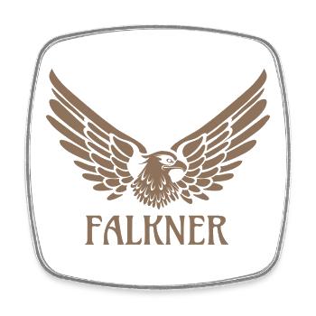 Falkner Adler Falke Falknerei Geschenk - Viereckiger Kühlschrankmagnet - Weiß - Vorne