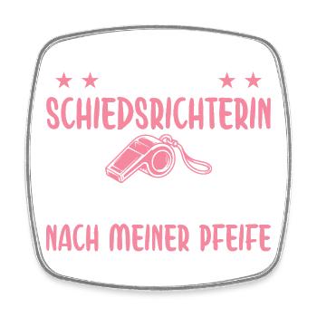 Schiedsrichterin Alle tanzen nach meiner Pfeife - Viereckiger Kühlschrankmagnet - Weiß - Vorne