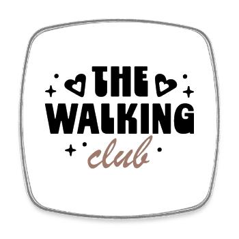 Walking club girl walk aesthetic - Square fridge magnet - white - Front