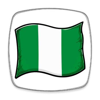 Nigeria Flag Graphic Print - Square fridge magnet - white - Front