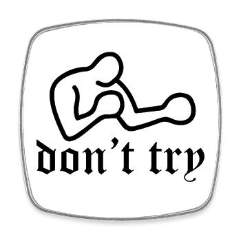 Dont Try Bukowski - Square fridge magnet - white - Front
