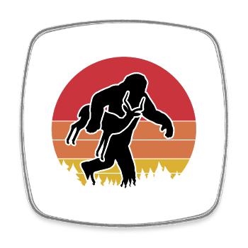 Bigfoot Antelope Vintage Humor - Square fridge magnet - white - Front