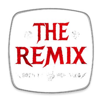 Metalhead Father & Son – The Remix - Square fridge magnet - white - Front