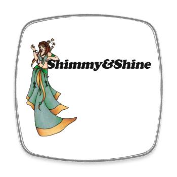 Déesse du Shimmy en Vert - Magnet carré - blanc - Devant
