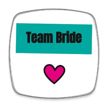 Bachelorette party. BRIDE. TEAM. TEAM MARIEE. BRIDE-TO-BE - Square fridge magnet - white - Front