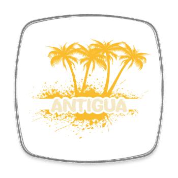 Sun Antigua - Square fridge magnet - white - Front