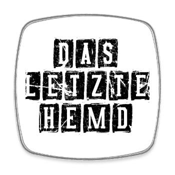 Das letzte Hemd Spruch - Viereckiger Kühlschrankmagnet - Weiß - Vorne