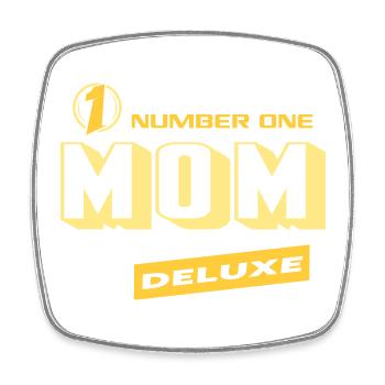 Mom Mama Number One Deluxe Bester Familie Mama - Viereckiger Kühlschrankmagnet - Weiß - Vorne