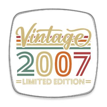 Vintage 2007 Limited Edition Geburtstag Retro - Viereckiger Kühlschrankmagnet - Weiß - Vorne