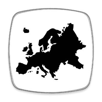 Europe - Square fridge magnet - white - Front
