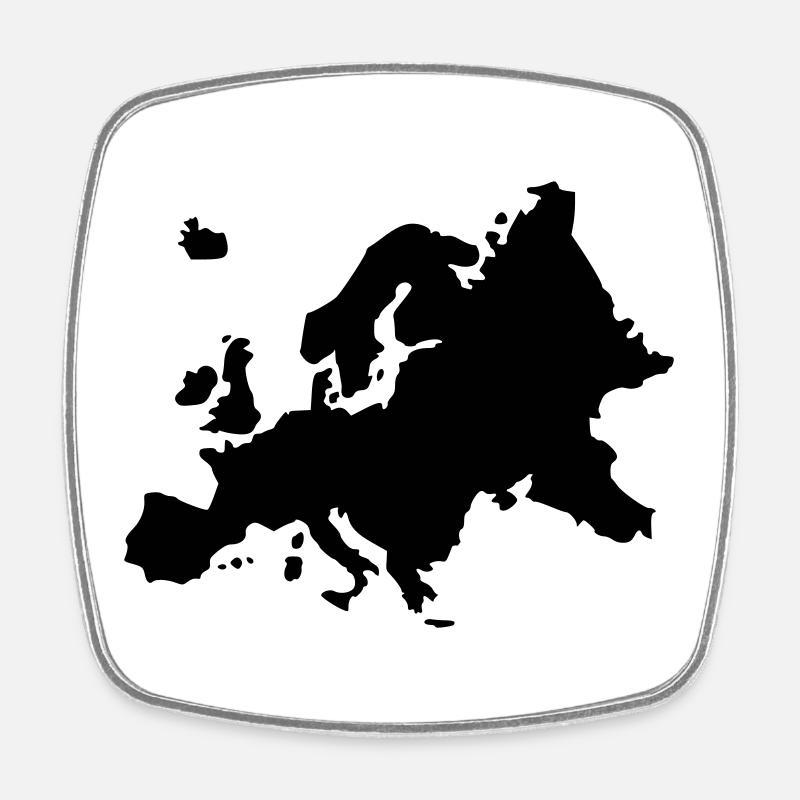 Europa - Viereckiger Kühlschrankmagnet - Weiß