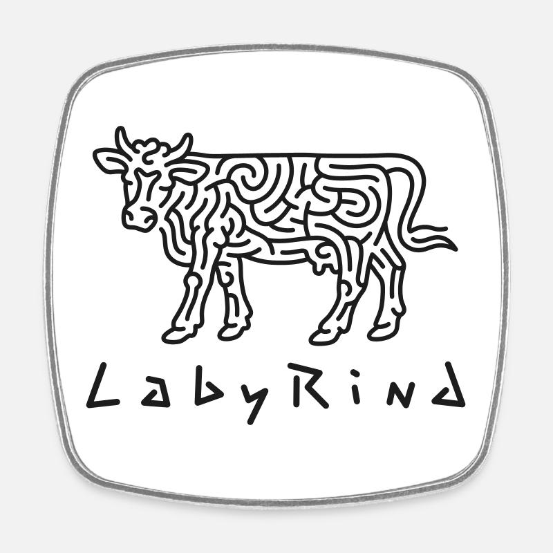 LabyRind - Viereckiger Kühlschrankmagnet - Weiß