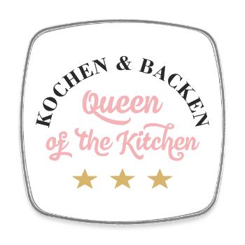 kochen - Viereckiger Kühlschrankmagnet - Weiß - Vorne