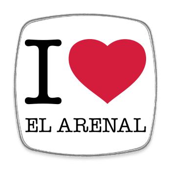 I LOVE EL ARENAL - Viereckiger Kühlschrankmagnet - Weiß - Vorne