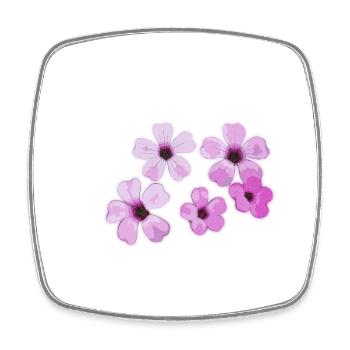 Blumen violett - Viereckiger Kühlschrankmagnet - Weiß - Vorne
