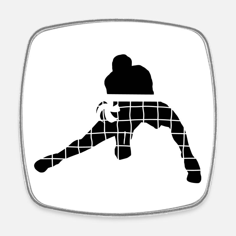 Volleyball - Square fridge magnet - white
