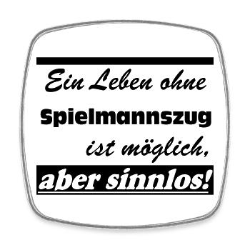 Fanfahrenzug, Spielmannszug,Leben sinnlos ..(25) - Viereckiger Kühlschrankmagnet - Weiß - Vorne