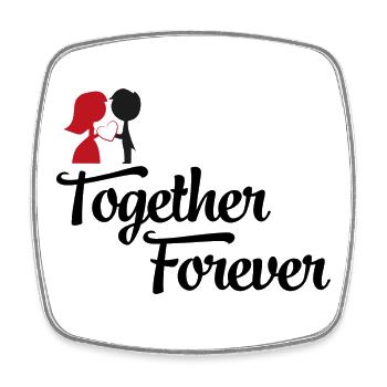 wedding couple - Square fridge magnet - white - Front