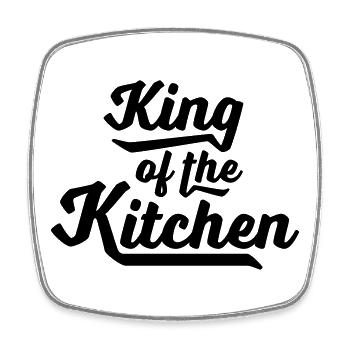 Kochen - Viereckiger Kühlschrankmagnet - Weiß - Vorne