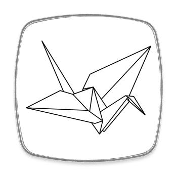 vogel - Viereckiger Kühlschrankmagnet - Weiß - Vorne