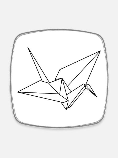 vogel - Viereckiger Kühlschrankmagnet - Weiß