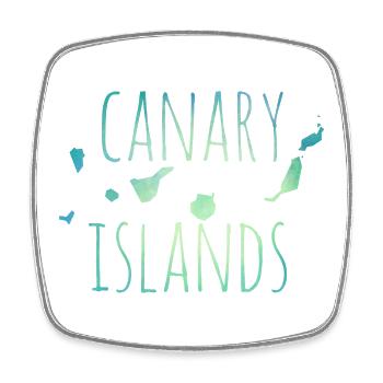 Canary Islands - Viereckiger Kühlschrankmagnet - Weiß - Vorne