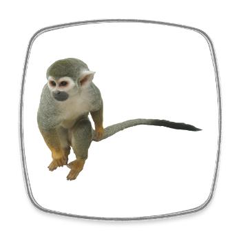 Affe - Viereckiger Kühlschrankmagnet - Weiß - Vorne