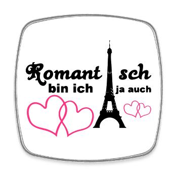 Romantisch Liebe Herz Paris Paar Spruch Geschenk - Viereckiger Kühlschrankmagnet - Weiß - Vorne