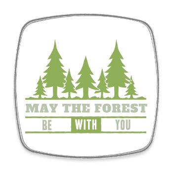 Forest Ranger Forest Bûcheron Tann Nature Cadeau - Magnet carré - blanc - Devant