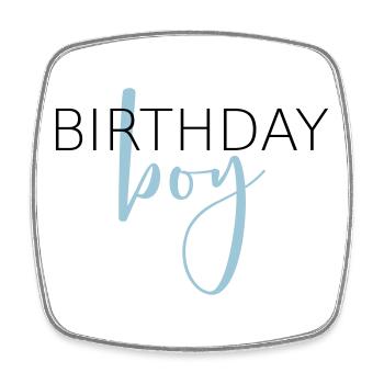 Anniversaire garçon i cadeau d'anniversaire enfant - Magnet carré - blanc - Devant