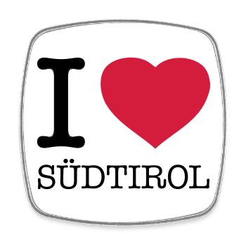I LOVE SÜDTIROL - Magnet carré - blanc - Devant