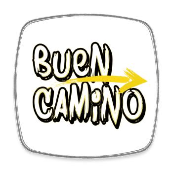 Buen Camino Jakobsweg Pilgern - Viereckiger Kühlschrankmagnet - Weiß - Vorne