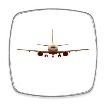 737 - Square fridge magnet - white - Front