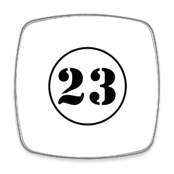 NUMÉRO 23 vingt-trois cadeau d'anniversaire - Magnet carré - blanc - Devant