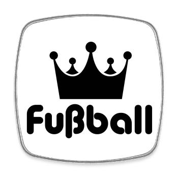 Fußball fussball football - Viereckiger Kühlschrankmagnet - Weiß - Vorne