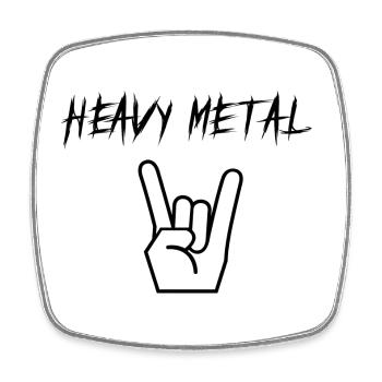 Heavy Metal Rock - Magnet carré - blanc - Devant