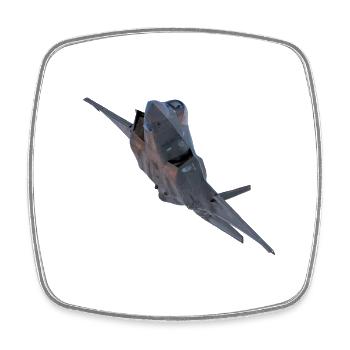 F-35 - Magnet carré - blanc - Devant