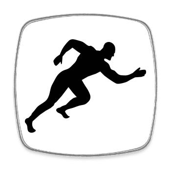sports - Square fridge magnet - white - Front
