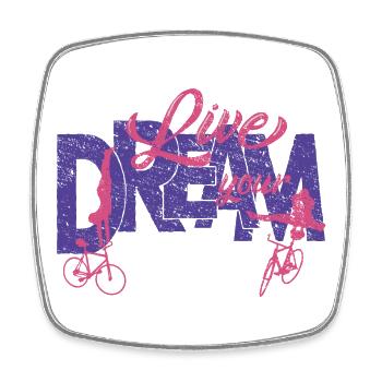 Artistic cycling, artistic cycling, indoor cycling - Square fridge magnet - white - Front