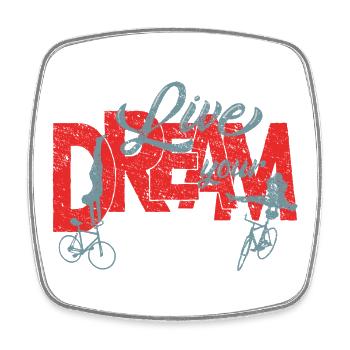 Artistic cycling, artistic cycling, indoor cycling - Square fridge magnet - white - Front