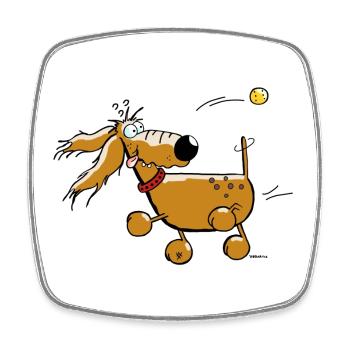 Funny Dog - Ball - Flyball - Dog Sports - Square fridge magnet - white - Front